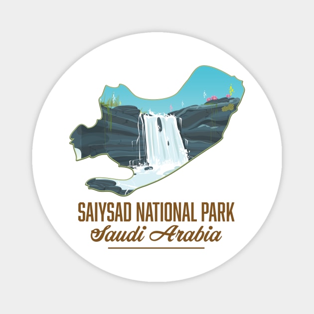 Saiysad National Park Saudi Arabia Magnet by nickemporium1